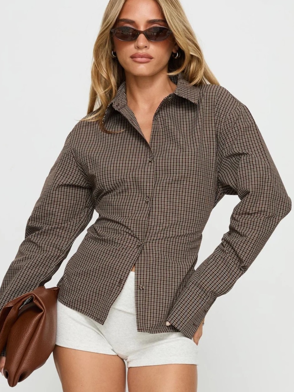 Princess Polly Xinia Tie Waist Long Sleeve Shirt